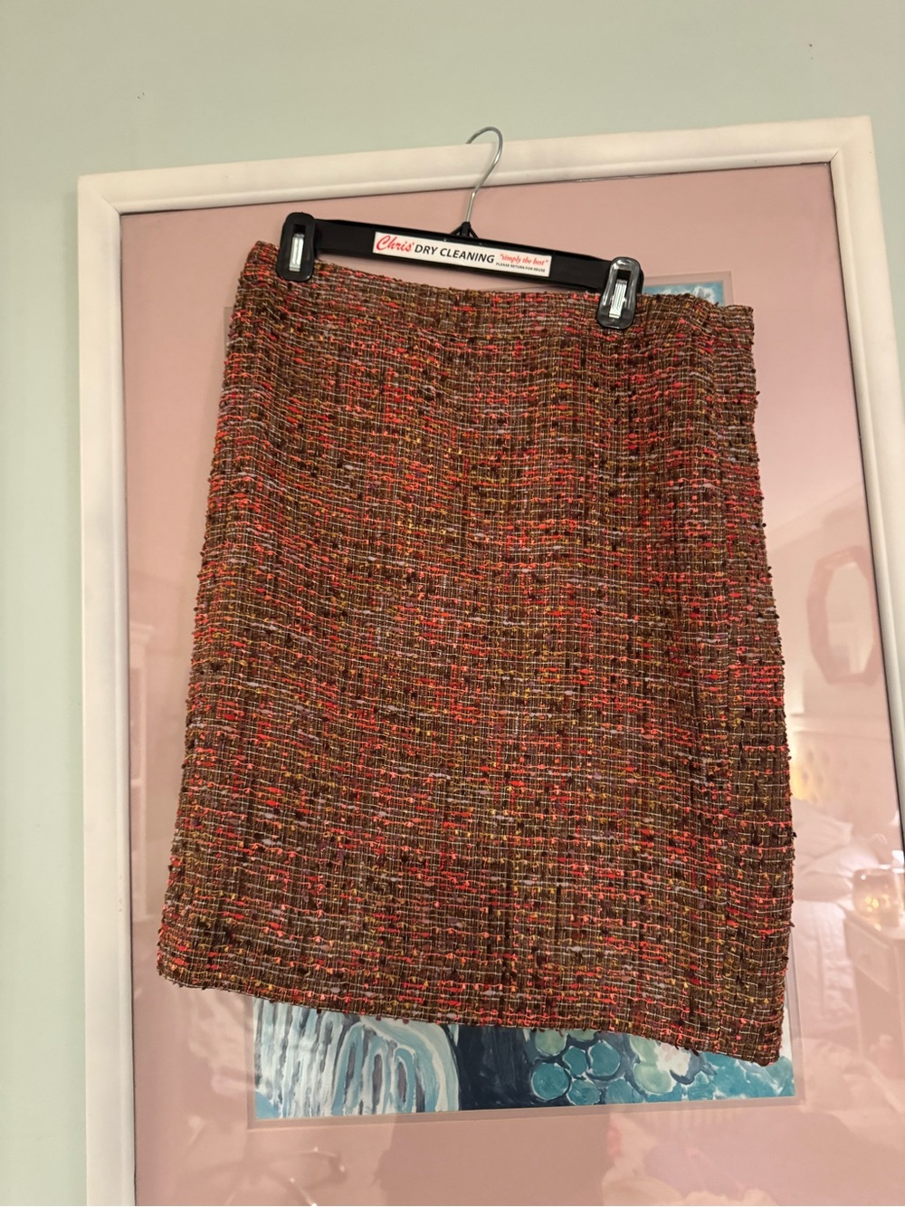 J. Crew Multicolor Tweed Pencil Skirt with Warm Accents